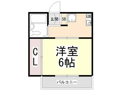 ブルーインキムラ(1K/1階)の間取り写真
