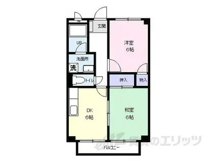 TMハイツ(2DK/1階)の間取り写真