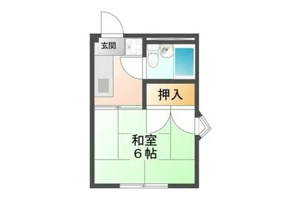 ハイシティ小池(1K/2階)の間取り写真