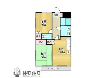 日之出丸太荘(2DK/1階)の間取り写真