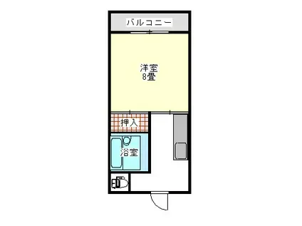 ネクスト六日町(1K/1階)の間取り写真