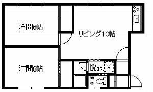 YMコーポ(2LDK/1階)の間取り写真