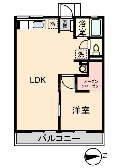 シティハイムジュアン(1LDK/2階)の間取り写真