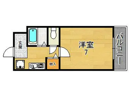 ベルビュー横堤(1K/5階)の間取り写真