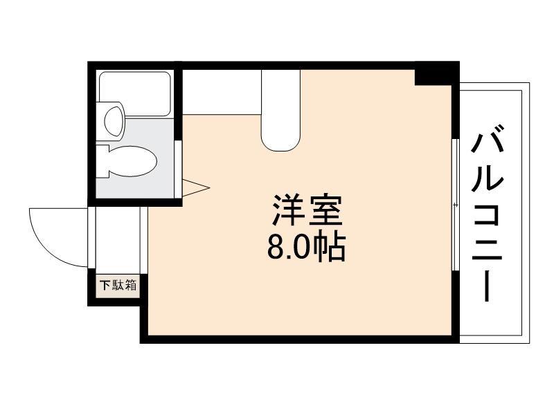 都市開発ビル(ワンルーム/4階)の間取り写真