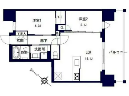 センチュリー千葉みなと(2LDK/8階)の間取り写真