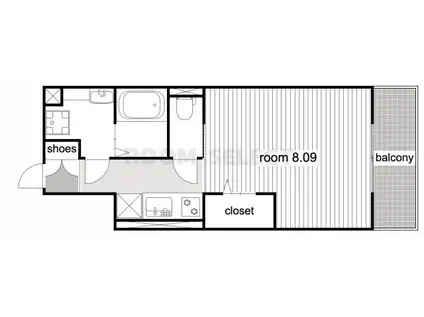 地下鉄東山線 本陣駅 徒歩7分 3階建 築5年(1K/1階)の間取り写真
