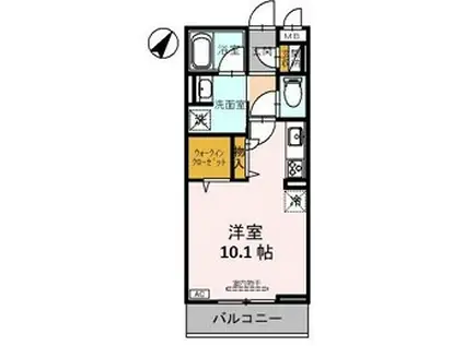 JR高崎線 熊谷駅 徒歩5分 3階建 築2年(ワンルーム/3階)の間取り写真