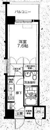CLUB ORIENT BLD NO.81 AMARIGE (1K/3階)の間取り写真
