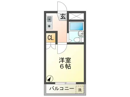 レインボー東千代田(1K/3階)の間取り写真