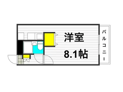 セシリア野崎(ワンルーム/2階)の間取り写真