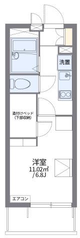 レオパレスCREER(1K/2階)の間取り写真