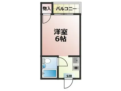 エスポワール深江(ワンルーム/4階)の間取り写真