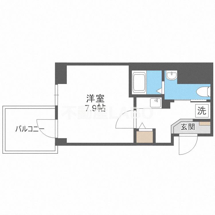エグゼ難波南VI(1K/7階)の間取り写真
