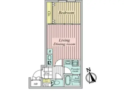 YOLK江古田(1LDK/3階)の間取り写真