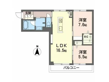 BON FILONE(2LDK/1階)の間取り写真