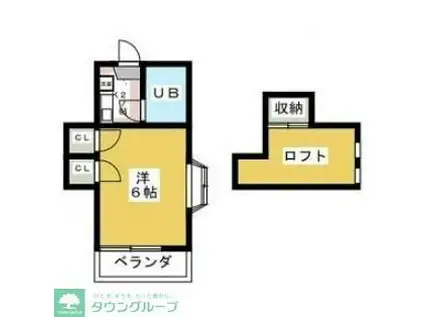 アートパレス日進A棟(1K/2階)の間取り写真