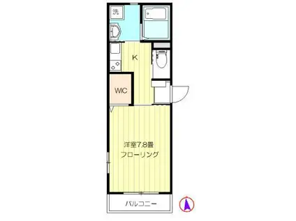 メゾン・ド・エトワール(1K/2階)の間取り写真