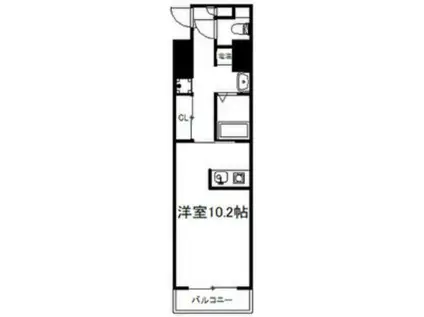 GROOVE堺東アネックス(1K/4階)の間取り写真