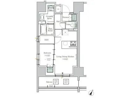 ONE ROOF RESIDENCE TAMACHI(1LDK/6階)の間取り写真