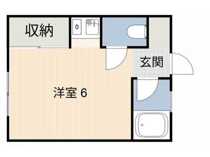 コーポ下村(ワンルーム/2階)の間取り写真