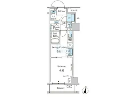 パークアクシス成増二丁目(1DK/12階)の間取り写真