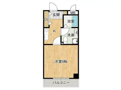 C-ARK KOBE ウエスト(1K/4階)の間取り写真