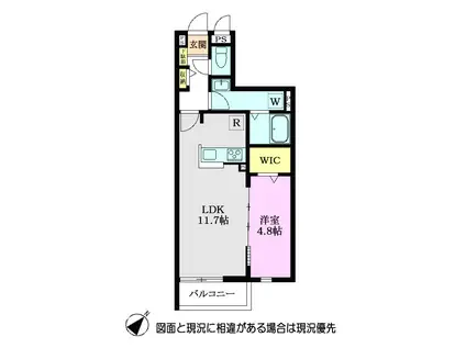 CASA CALDA(1LDK/2階)の間取り写真