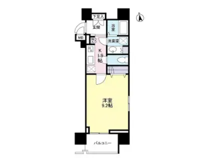 ガーラプレイス新宿御苑(1K/3階)の間取り写真