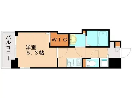 ギャラクシー南福岡駅前(1K/2階)の間取り写真