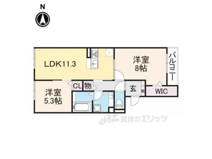 タケルチェ/シゲルチェ シゲルチェ(2LDK/1階)の間取り写真