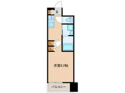 パークス(1K/5階)の間取り写真