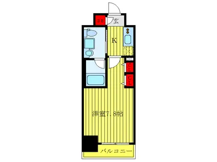 AXAS池袋レジデンス(1K/6階)の間取り写真