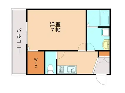 KORE・YIELD神戸北(1K/2階)の間取り写真