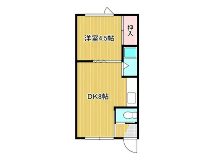 のなかハイツ(1DK/2階)の間取り写真