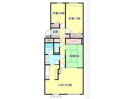 佐鳴台パークホームズ(3LDK/2階)の間取り写真