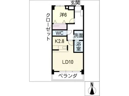 BLAU・BERQ(1LDK/3階)の間取り写真