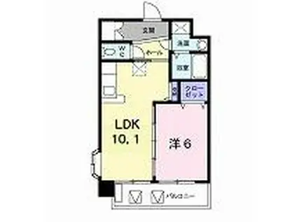 ロイヤルヒルズ(1LDK/5階)の間取り写真