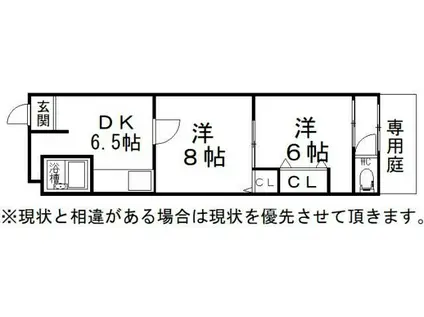 コーポ今池(2DK/1階)の間取り写真