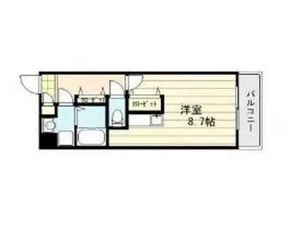 トレステーラ(ワンルーム/3階)の間取り写真