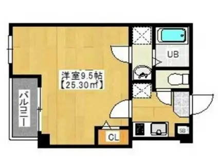 ブルックリンズ葛西(1K/4階)の間取り写真