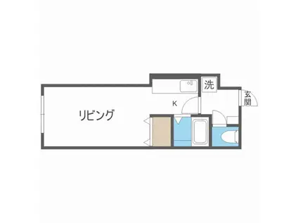 ノースコート18(1K/1階)の間取り写真