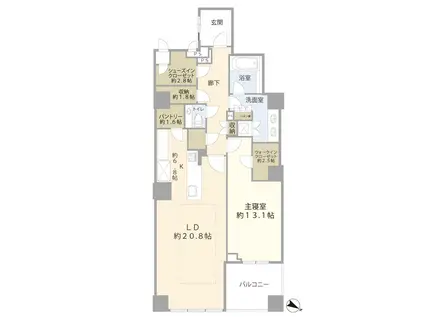 プラウド神宮前(1LDK/1階)の間取り写真