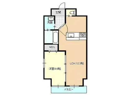 CERES須ヶ口駅前(1LDK/4階)の間取り写真