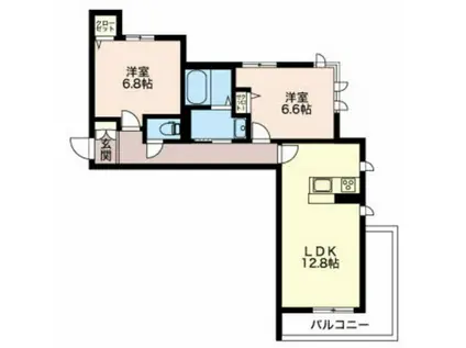 プルマージュ(2LDK/2階)の間取り写真