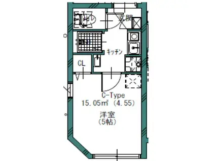 GREW KOENJI RESIDENCE(1K/3階)の間取り写真