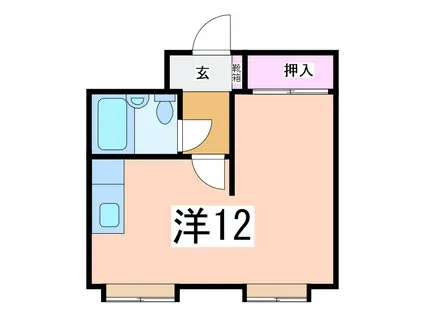 コーポ村山(ワンルーム/3階)の間取り写真