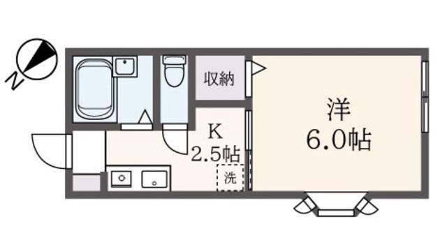 ハイツ飯田(1K/1階)の間取り写真