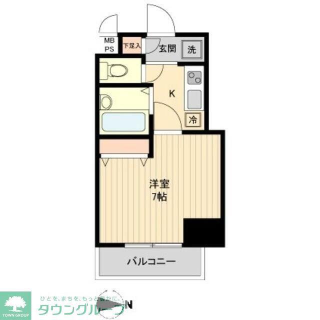 HF亀戸レジデンス(1K/13階)の間取り写真