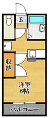 メゾン立野(ワンルーム/2階)の間取り写真